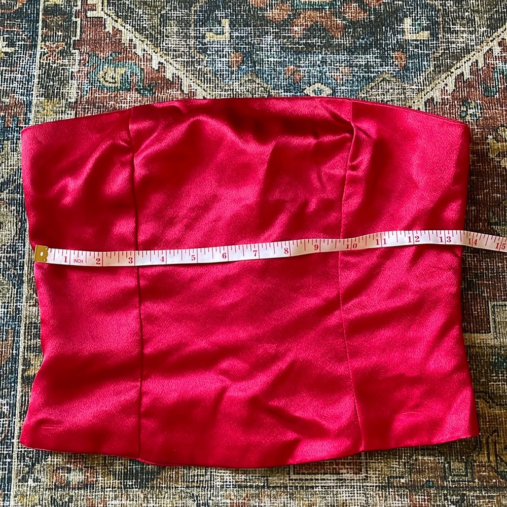 VINTAGE RED SATIN CORSET